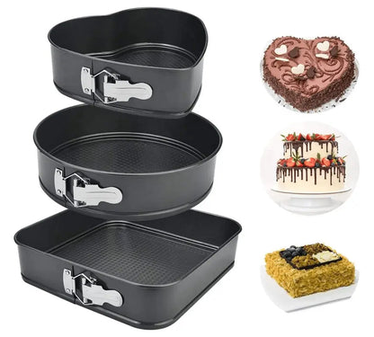 3-Piece Springform Cake Pan Set SAND's CART 3-Piece Springform Cake Pan Set
